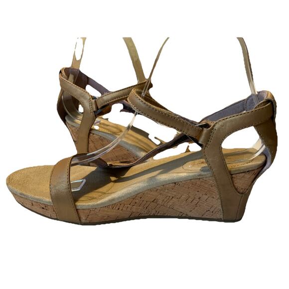 Teva Womens Brown Leather Open Toe Wedge Espadrille Sandals Size 9 US‎ - Picture 5 of 9